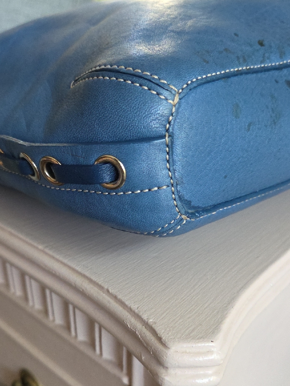 COACH Pool Blue 2004 Legacy Slim Duffle Convertible Crossbody Bag - Picture 12 of 15